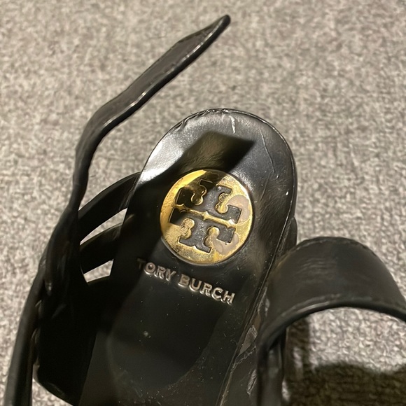 Tory Burch wedge sandals size 6 black - Picture 3 of 3